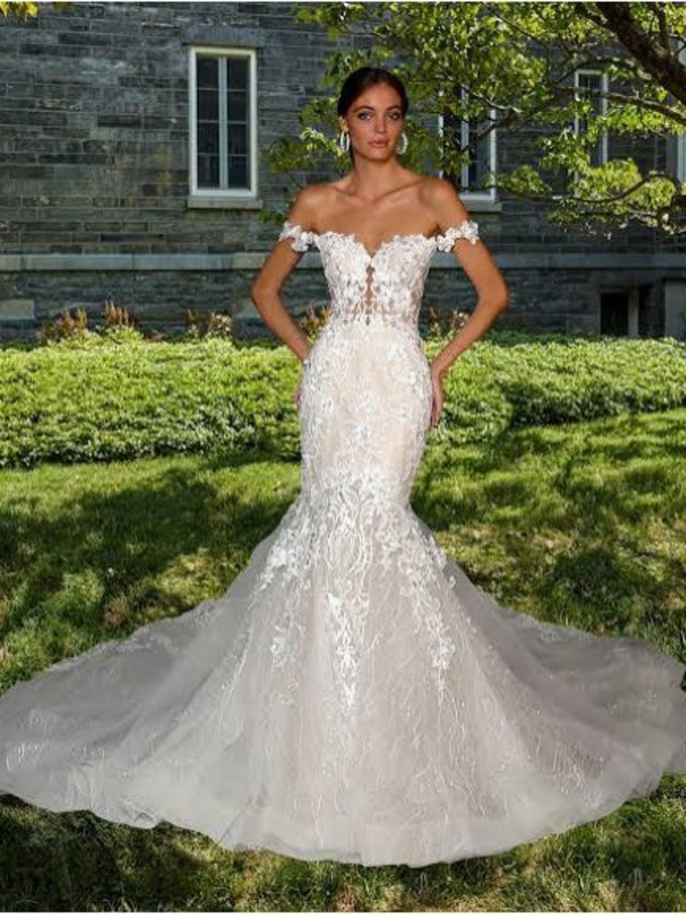 Eve of Milady 1667 Mermaid Wedding Dress Tailored to Fit Size 2-4 Ivory Gown